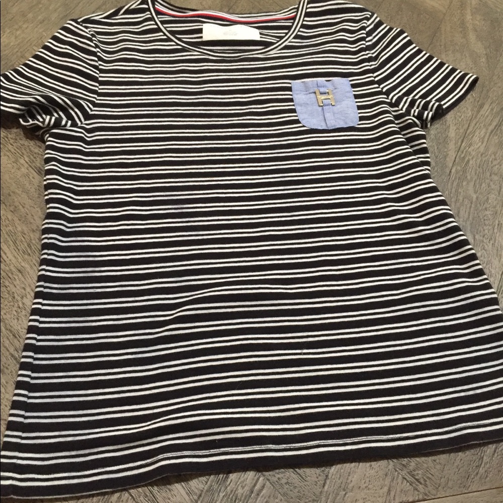 Tommy Hilfiger Black And White Stripe T-shirt